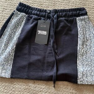 Triton Women's Mini Skirt - Black and Silver